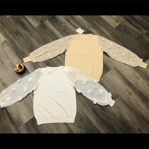 Sheer long sleeve sweater